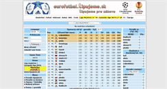 Desktop Screenshot of eurofutbal.tipujeme.sk